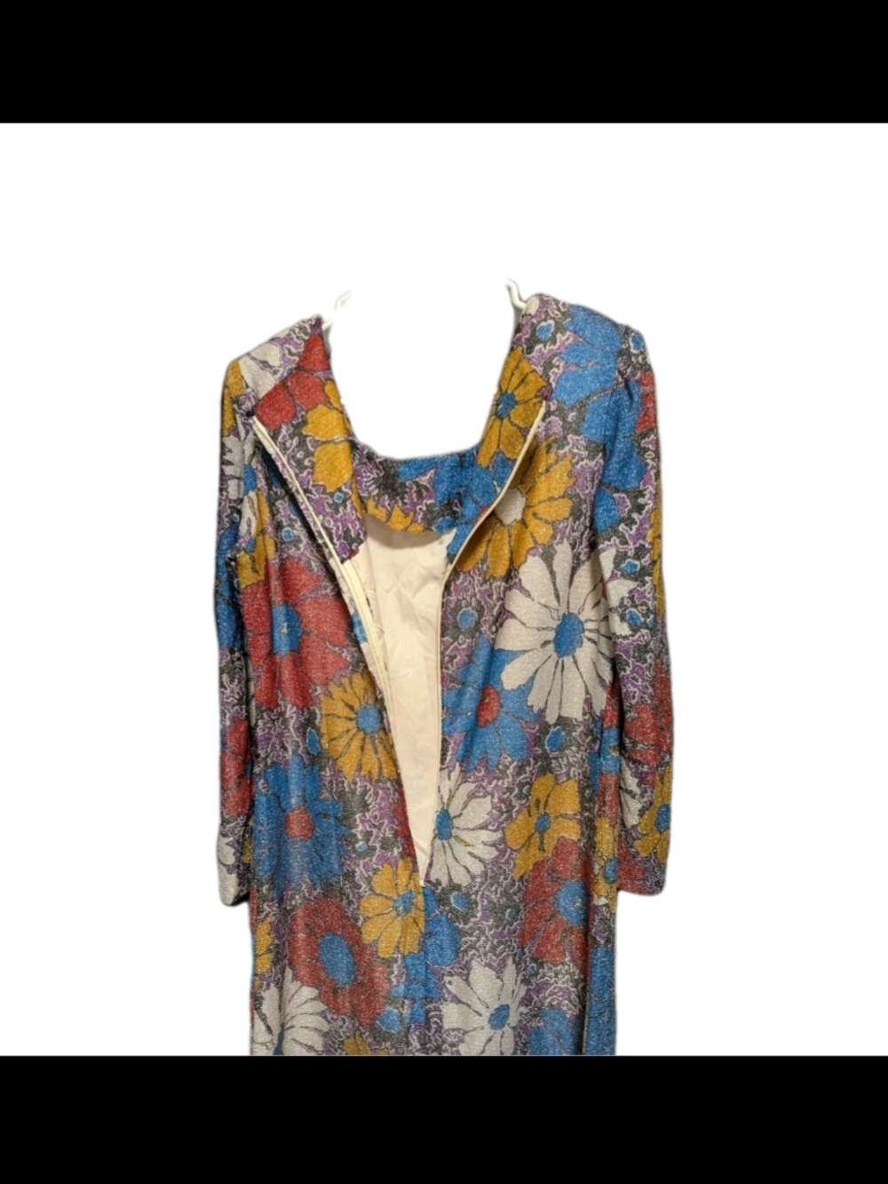 Lee Multicolor Floral Long Sleeve Midi Dress - Blue, Yellow, Cream, Red - Picture 3 of 10